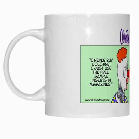 Getaway clown car White Mug from UrbanLoad.com Left