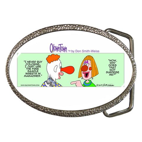 Getaway clown car Belt Buckle from UrbanLoad.com Front