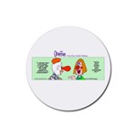 Getaway clown car Rubber Coaster (Round)