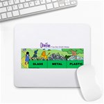 Getaway clown car Large Mousepad