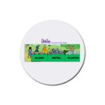 Getaway clown car Rubber Coaster (Round)