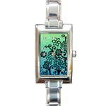 FlowerTree Rectangular Italian Charm Watch