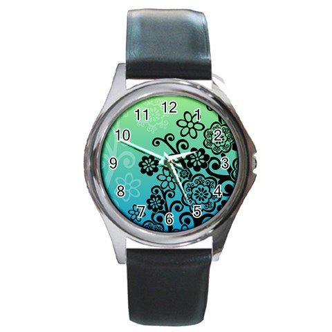 FlowerTree Round Metal Watch from UrbanLoad.com Front