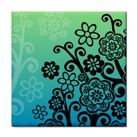 FlowerTree Tile Coaster from UrbanLoad.com Front