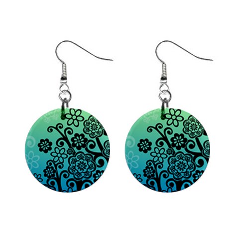 FlowerTree 1  Button Earrings from UrbanLoad.com Front