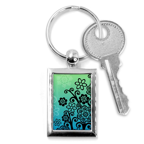 FlowerTree Key Chain (Rectangle) from UrbanLoad.com Front