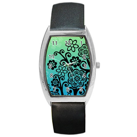 FlowerTree Barrel Style Metal Watch from UrbanLoad.com Front