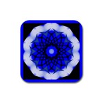 WIRED BLUE Rubber Coaster (Square)