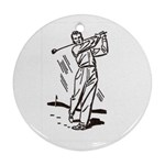 Golf Swing Ornament (Round)