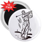 Golf Swing 3  Magnet (10 pack)