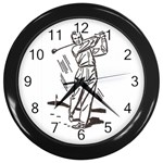 Golf Swing Wall Clock (Black)
