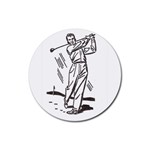 Golf Swing Rubber Round Coaster (4 pack)