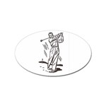 Golf Swing Sticker Oval (10 pack)