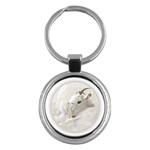 Goat Mother and Baby Key Chain (Round)