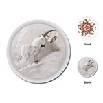 Goat Mother and Baby Playing Cards (Round)