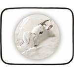 Goat Mother and Baby Mini Fleece Blanket(Two Sides)