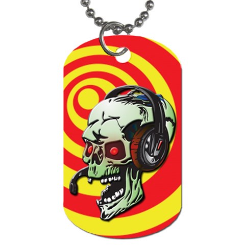 Skull(2) circle Dog Tag (Two Sides) from UrbanLoad.com Front