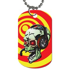 Skull(2) circle Dog Tag (Two Sides) from UrbanLoad.com Front
