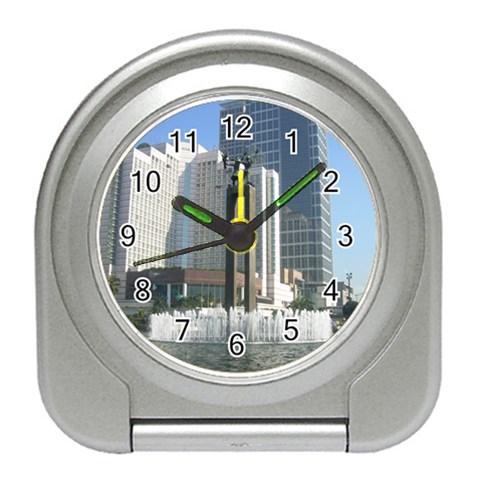Jakarta Building Travel Alarm Clock from UrbanLoad.com Front
