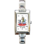 Call First Rectangular Italian Charm Watch