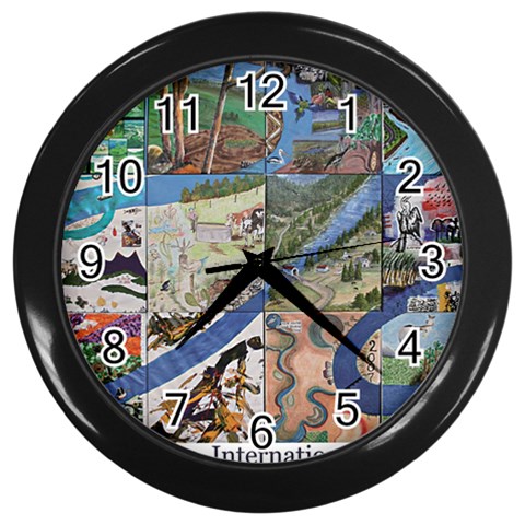 Tapestry Wall Clock (Black) from UrbanLoad.com Front