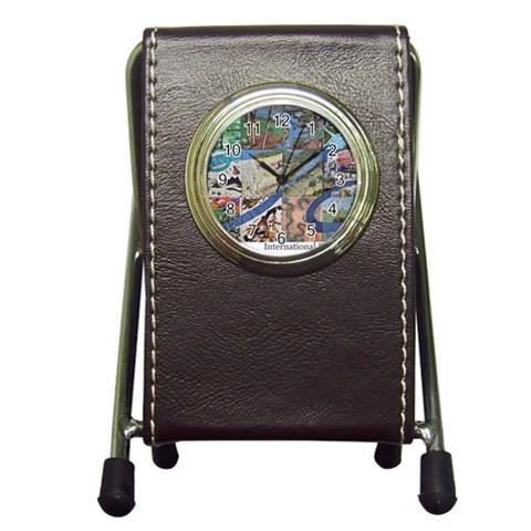 Tapestry Pen Holder Desk Clock from UrbanLoad.com Front