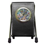 Tapestry Pen Holder Desk Clock