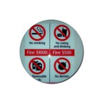 Subway_sign Rubber Round Coaster (4 pack)