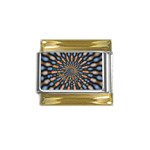 Art-Rings-864831 Gold Trim Italian Charm (9mm)