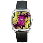 sonic_yellow_wallpaper-120357 Square Metal Watch