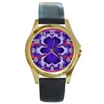 fractal_wallpaper-212207 Round Gold Metal Watch