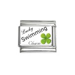 Lucky Swimming  Clover Italian Charm (9mm)