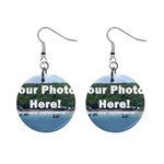 Personalised Photo 1  Button Earrings
