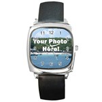 Personalised Photo Square Metal Watch