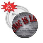 Music-Is-Life-Belt-Buckle 2.25  Button (100 pack)