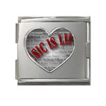 Music-Is-Life-Belt-Buckle Mega Link Heart Italian Charm (18mm)