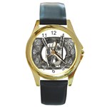 31035 Round Gold Metal Watch