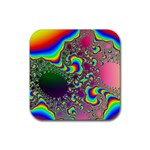 rainbow_xct1-506376 Rubber Square Coaster (4 pack)