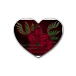 apoth_rose_v Rubber Coaster (Heart)