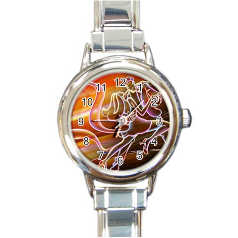7 Round Italian Charm Watch from UrbanLoad.com Front