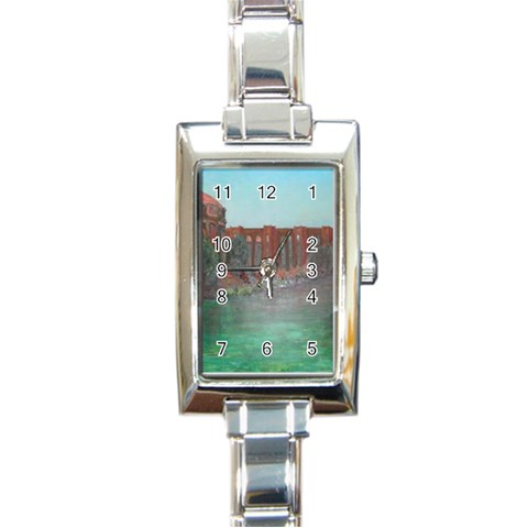 Palace of Fine Arts Rectangular Italian Charm Watch from UrbanLoad.com Front