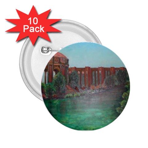 Palace of Fine Arts 2.25  Button (10 pack) from UrbanLoad.com Front