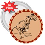 Naughty donkey 3  Button (10 pack)