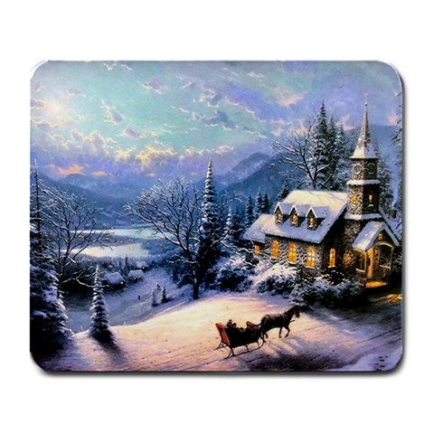 sunday_evening_sleigh_ride Large Mousepad from UrbanLoad.com Front