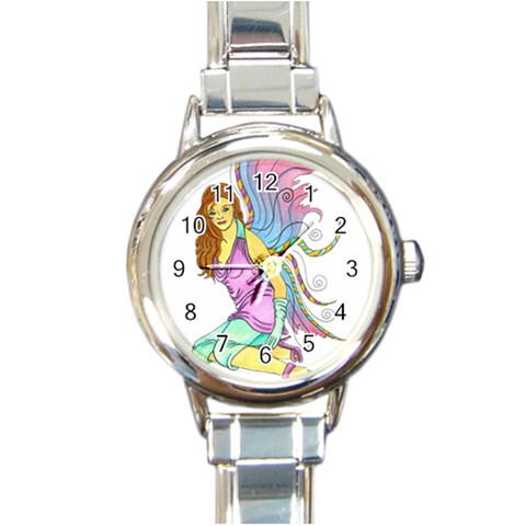 Jewel Round Italian Charm Watch from UrbanLoad.com Front
