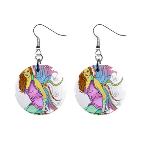 Jewel 1  Button Earrings from UrbanLoad.com Front