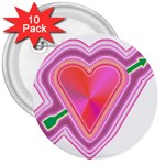 Be My Valentine 3  Button (10 pack)