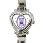 Glass Half Full Heart Italian Charm Watch