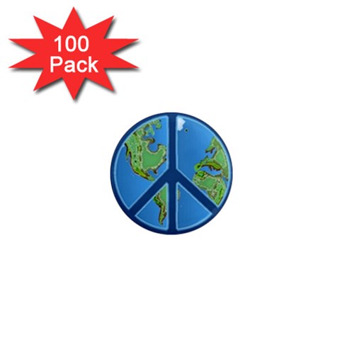 World Peace 1  Mini Magnet (100 pack)  from UrbanLoad.com Front