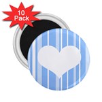 Heart and Stripes 2.25  Magnet (10 pack)
